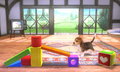 The Nintendogs stage in Super Smash Bros. for Nintendo 3DS.