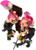 Octoling girl and boy