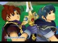 Marth posing with Roy on this stage in Melee.