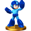 Mega Man's trophy in the Wii U version