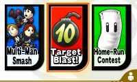 The Stadium menu in Super Smash Bros. for Nintendo 3DS.