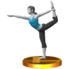 Trophy of Wii Fit Trainer in Super Smash Bros. for Nintendo 3DS