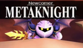 Meta Knight's reveal screen in the E3 2006 trailer.