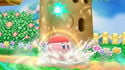 Kirby using PK Flash on Dream Land.