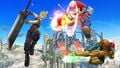Cloud jumping alongside Mario's Fireball and Samus' neutral aerial.