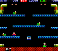 Shellcreepers as they appear in the arcade version of Mario Bros. From the Mario Wiki.