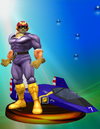 Captain Falcon trophy from Super Smash Bros. Melee.