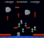 A screenshot of Balloon Fight featuring the Fish. Source: [1]
