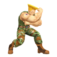 Render of Guile as an Assist Trophy from Super Smash Bros. Ultimate.