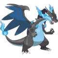 Official artwork of Mega Charizard X for Pokémon X and Y