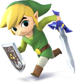 Toon Link as he appears in Super Smash Bros. 4.