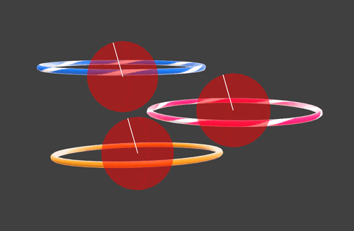 Hitbox visualization of Wii Fit Trainer's up special, Super Hoop.