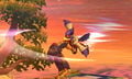 Falco Charge being used in Super Smash Bros. for Nintendo 3DS.