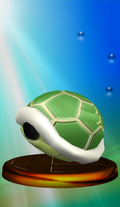 Green Shell trophy from Super Smash Bros. Melee.