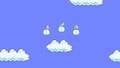 Lakitu, Hammer Bro and Koopa Troopa riding Lakitu Clouds in the Super Mario Bros. style in Ultimate.