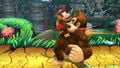 Grabbing DK with Monkey Flip in Super Smash Bros. for Wii U.