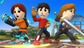 Posing along with the other Mii Fighters.