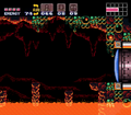 A small area in Norfair from Super Metroid.