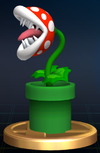 Piranha Plant trophy from Super Smash Bros. Brawl.