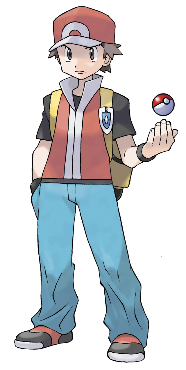 Pokemon Red render , Pokemon Trainer Red Dark transparent