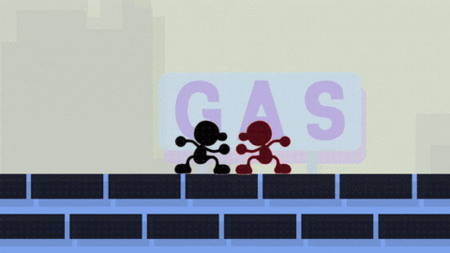 Mr Game & Watch Up B SSBU.gif