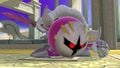 Meta Knight in his Galacta Knight-inspired costume post-Dimensional Cape on the stage.