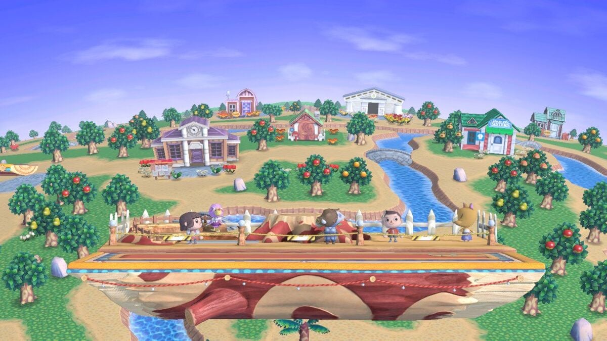 File:SSBU - Smashville at dawn.jpg - SmashWiki, the Super Smash Bros. wiki