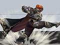 The first part of Ganondorf's down smash, he kicks in front of him