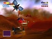 The Landmaster being used by Fox in Star Fox 64.