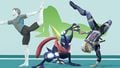 Taunting alongside Wii Fit Trainer and Greninja.