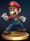 Mario trophy from Super Smash Bros. Brawl.