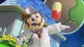 Dr. Mario taunting on the stage.