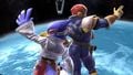 Poses with Captain Falcon.