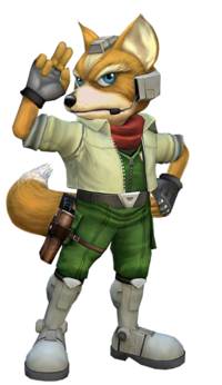 Artistic rendering of Fox's alternate costume in Project M, resembling his appearance in Melee.