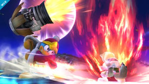 Fire Fox charging up in SSB4.