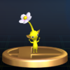 Yellow Pikmin trophy from Super Smash Bros. Brawl.