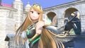 Mythra on the stage.
