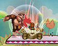 Using Bowser Bomb on Donkey Kong on Yoshi's Island.