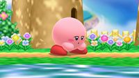 Kirby's second idle pose in Super Smash Bros. for Wii U.