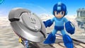 Mega Man seen with the back of the Bumper.
