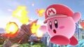 "Mario Kirby" tossing a Fireball on Battlefield.