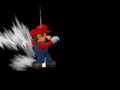 Animation of Mario throwing a Fireball in Melee.