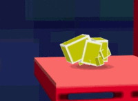 The hitbox of Pikachu's d-tilt in Smash 64.