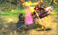 A Critical Hit as it appears in Fire Emblem Awakening.