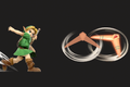 Young Link using Boomerang as shown by the Move List in Ultimate.