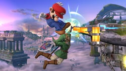 Link grabbing onto a edge in SSB4.