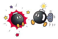 Bob-ombs artwork for Super Mario Bros. 3 and Super Mario World.
From Super Mario Wiki.