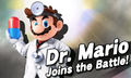 Dr. Mario's unlock notice in Super Smash Bros. for Nintendo 3DS.