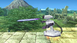 A R.O.B Blaster is an enemy in the Subspace Emissary.