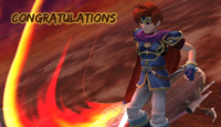 Roy's congratulations screen in PM.